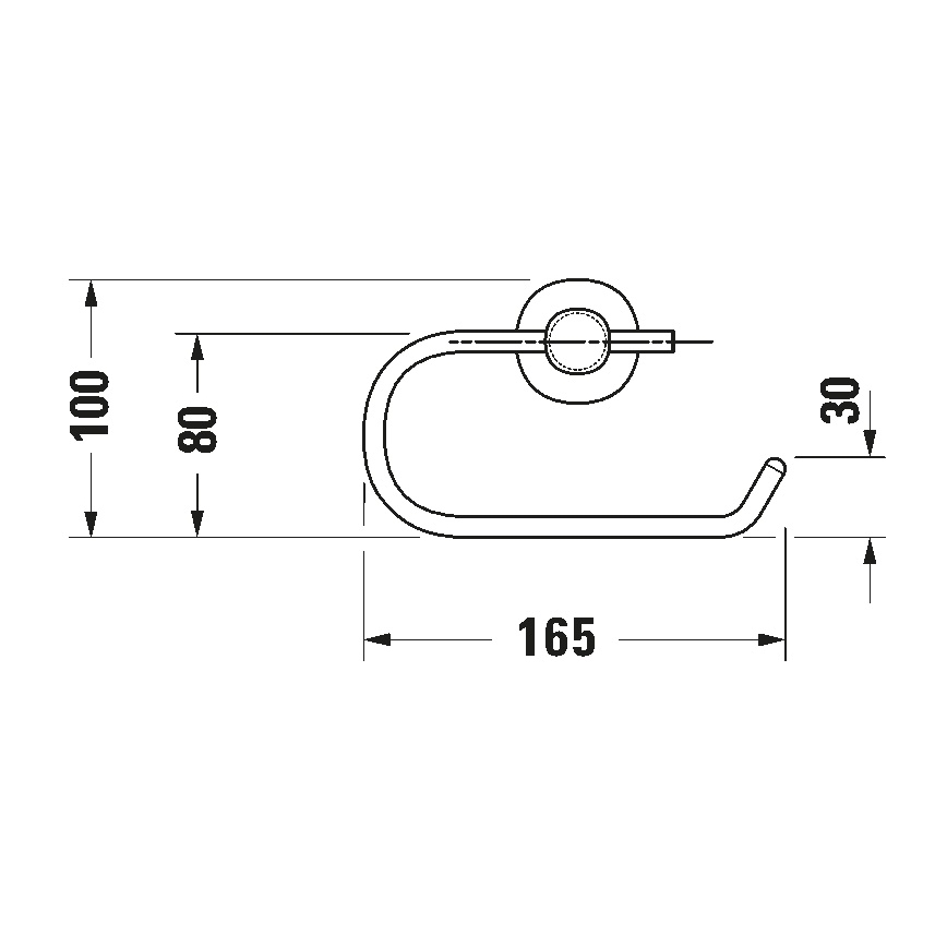 Duravit 99264600 - Suporte para papel higiénico D-CODE preto mate