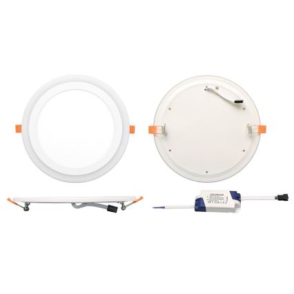 Foco de encastrar LED DUO LED/18W/230V + LED/6W