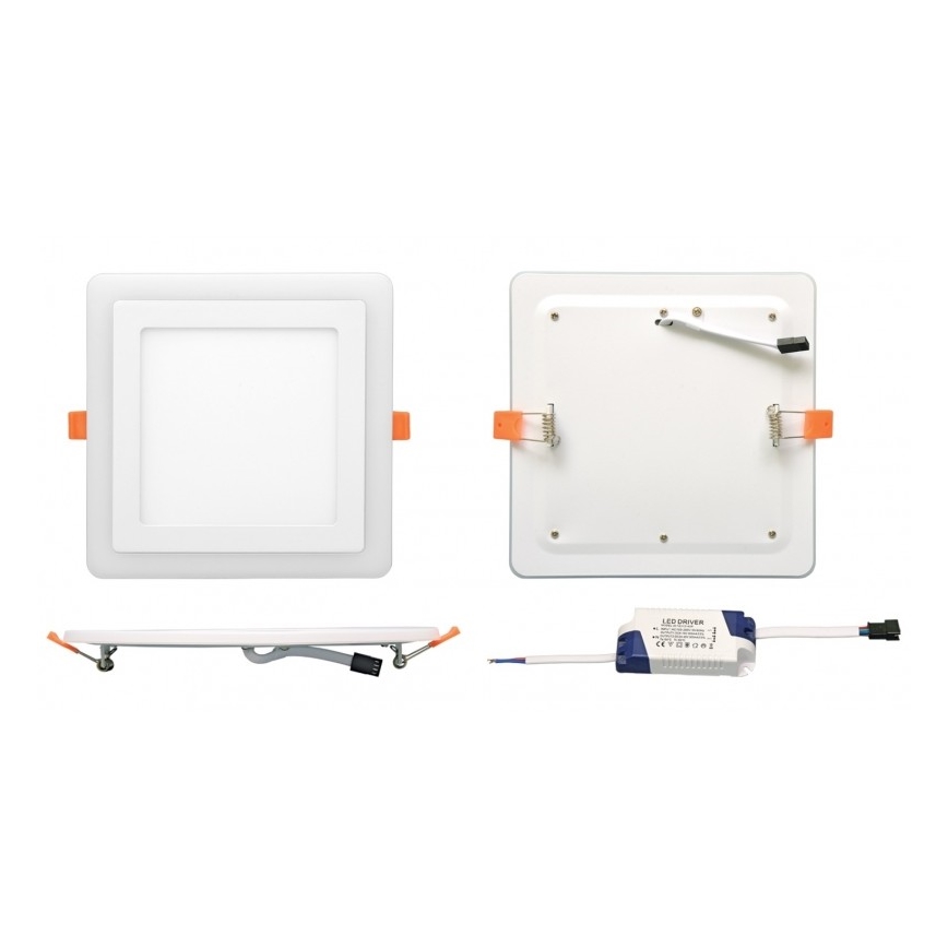 Foco de encastrar LED DUO LED/6W/230V + LED/3W