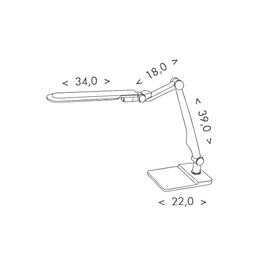 Candeeiro de mesa fosco LED MATRIX LED/10W/230V