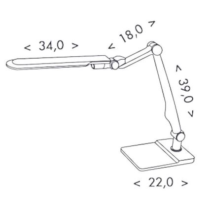 Candeeiro de mesa fosco LED MATRIX LED/10W/230V