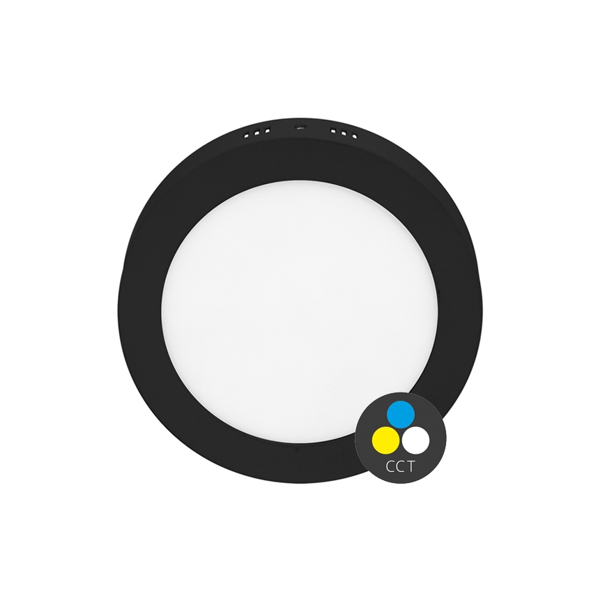 Iluminação de teto LED LADA LED/12W/230V 3000/4000/6000K diâmetro 17 cm preto