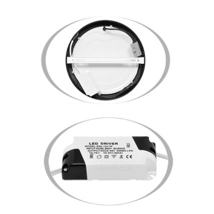 Iluminação de teto LED LADA LED/12W/230V 3000/4000/6000K diâmetro 17 cm preto