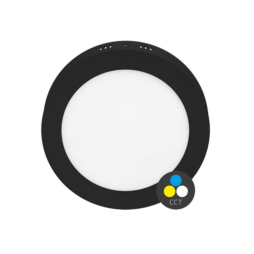 Iluminação de teto LED LADA LED/18W/230V 3000/4000/6000K diâmetro 22 cm preto