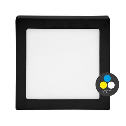 Iluminação de teto LED RAFA LED/12W/230V 3000/4000/6000K 17x17 cm preto