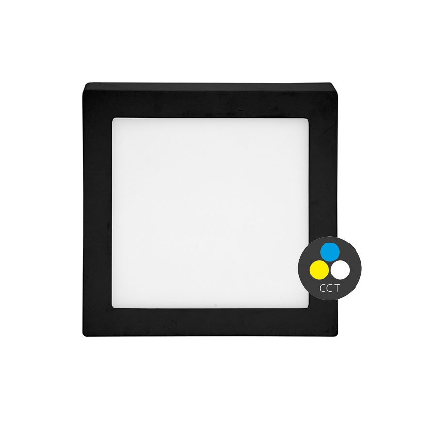 Iluminação de teto LED RAFA LED/12W/230V 3000/4000/6000K 17x17 cm preto