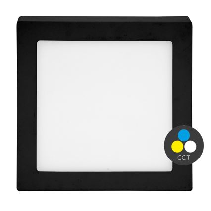 Iluminação de teto LED RAFA LED/18W/230V 3000/4000/6000K 22x22 cm preto