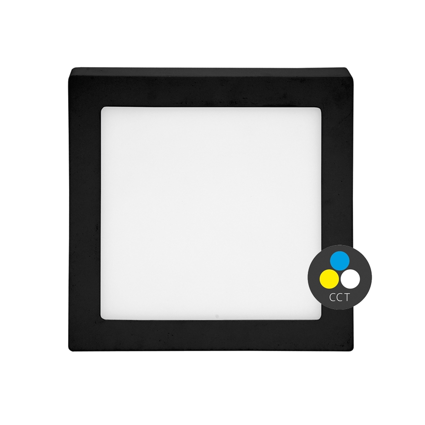 Iluminação de teto LED RAFA LED/18W/230V 3000/4000/6000K 22x22 cm preto