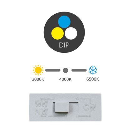 Foco de encastrar LED para casa de banho  TONY LED/24W/230V 3000/4000/6500K 17x17 cm IP44 branco