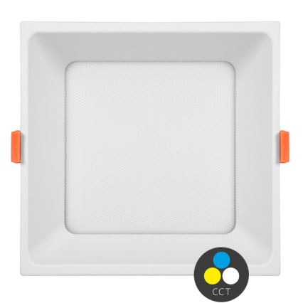 Foco de encastrar LED TONY LED/36W/230V 3000/4000/6500K 22x22 cm branco