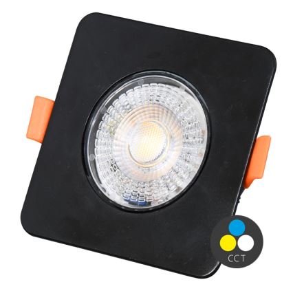 Foco de encastrar LED com regulação KENT LED/3/5/7W/230V3000/4000/6000K 9x9 cm preto