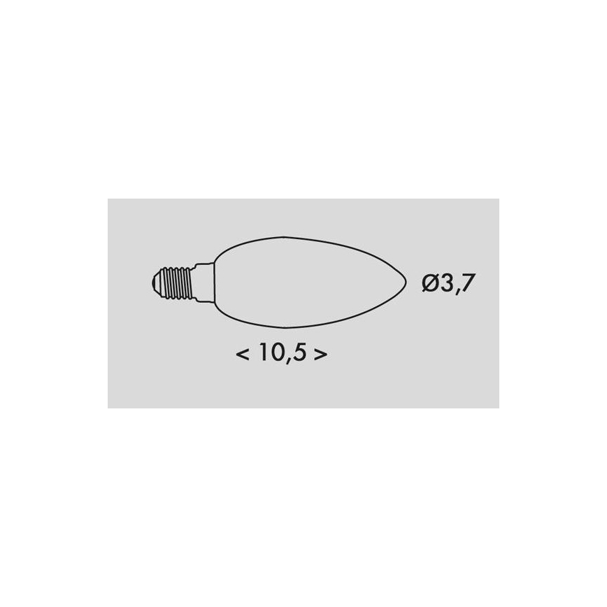 Lâmpada LED RETRO C37 E14/2W/230V 3000K 320lm