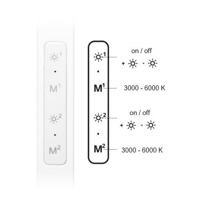 Candeeiro de mesa LED com regulação SPACE LED/8W + LED/11W/230V 3000-6000K branco