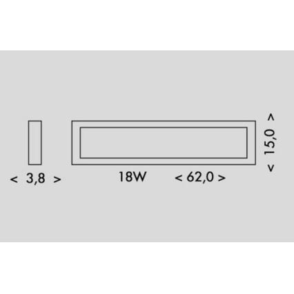 Iluminação de teto LED PILO LED/18W/230V 4100K 62 cm branco