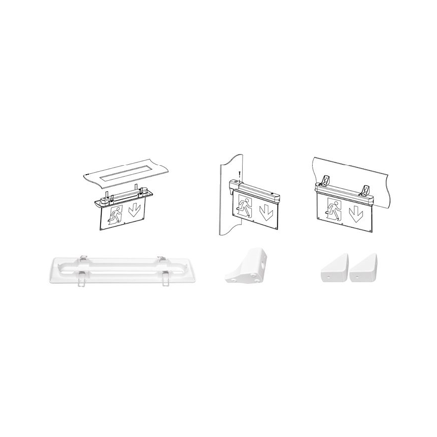 Iluminação de emergência LED ALPHA LED/2,7W/230V 6000K 800 mAh