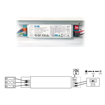 LED Iluminação fluorescente VELO LED/24/32/40W/230V 3000/4000/6000K 120 cm branco