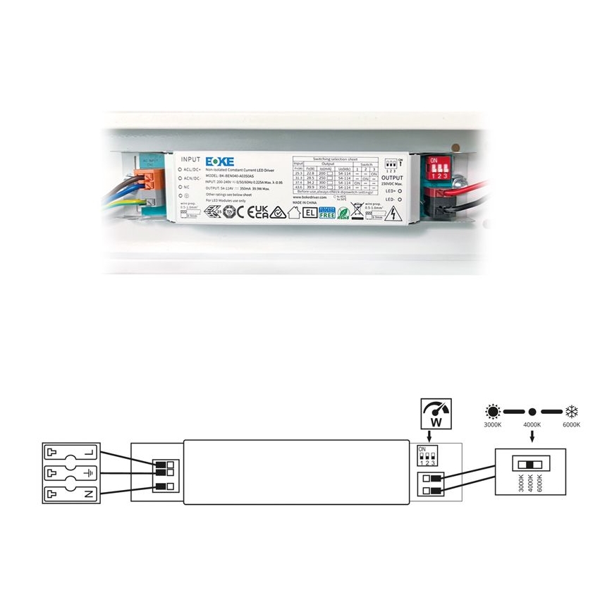 LED Iluminação fluorescente VELO LED/24/32/40W/230V 3000/4000/6000K 120 cm branco
