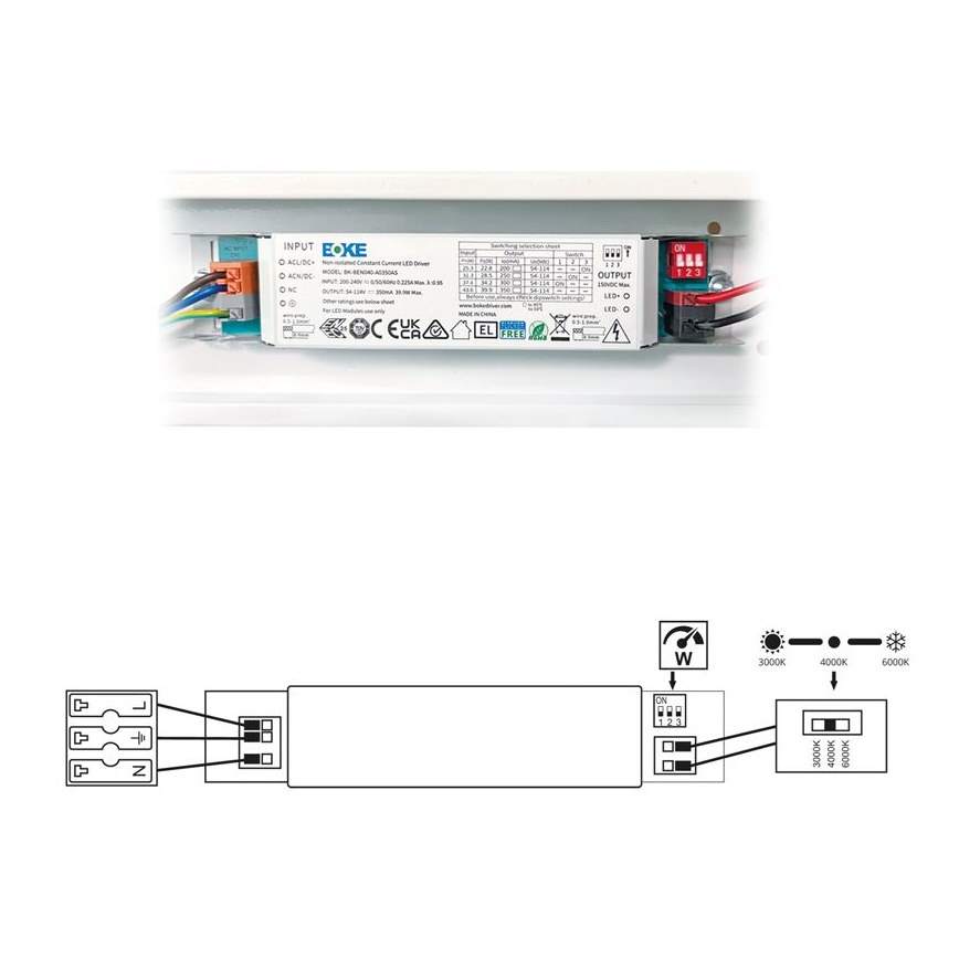 LED Iluminação fluorescente VELO LED/36/48/60W/230V 3000/4000/6000K 150 cm branco