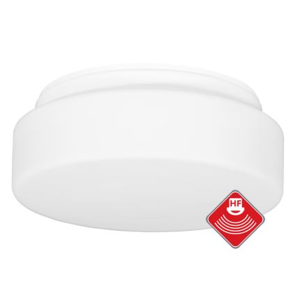 Iluminação de teto exterior com sensor HECTOR 1xE27/60W/230V diâmetro 25 cm IP44 opaco branco