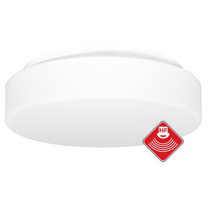 Iluminação de teto exterior com sensor HECTOR 1xE27/60W/230V diâmetro 30 cm IP44 opaco branco