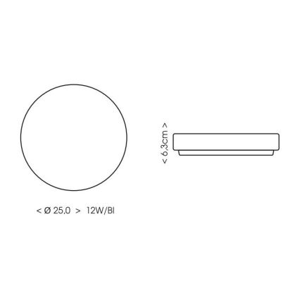 Iluminação de teto para casa de banho LED LIRA LED/12W/230V 4000K diâmetro 25 cm IP44 branco