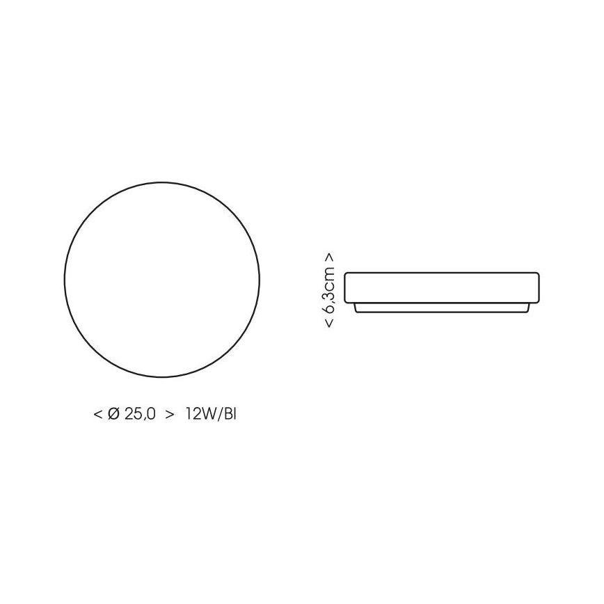 Iluminação de teto para casa de banho LED LIRA LED/12W/230V 4000K diâmetro 25 cm IP44 branco