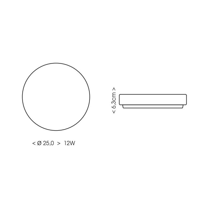 Iluminação de teto para casa de banho LED LIRA LED/12W/230V 4000K diâmetro 25 cm IP44 preto