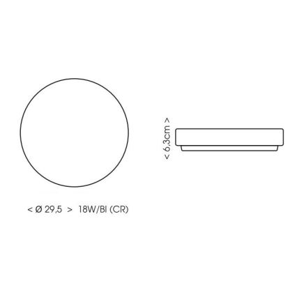 Iluminação de teto para casa de banho LED LIRA LED/18W/230V 4000K diâmetro 29,5 cm IP44 branco