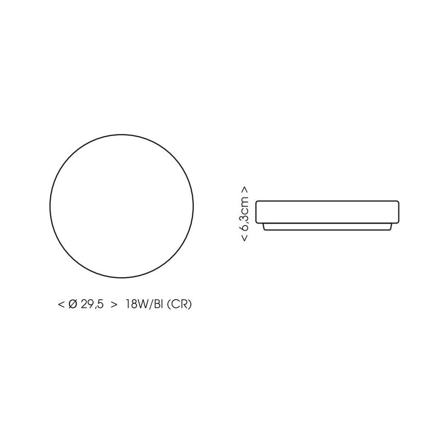 Iluminação de teto para casa de banho LED LIRA LED/18W/230V 4000K diâmetro 29,5 cm IP44 preto