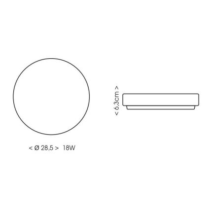 Iluminação de teto para casa de banho LED LIRA LED/18W/230V 4000K diâmetro 28,5 cm IP44