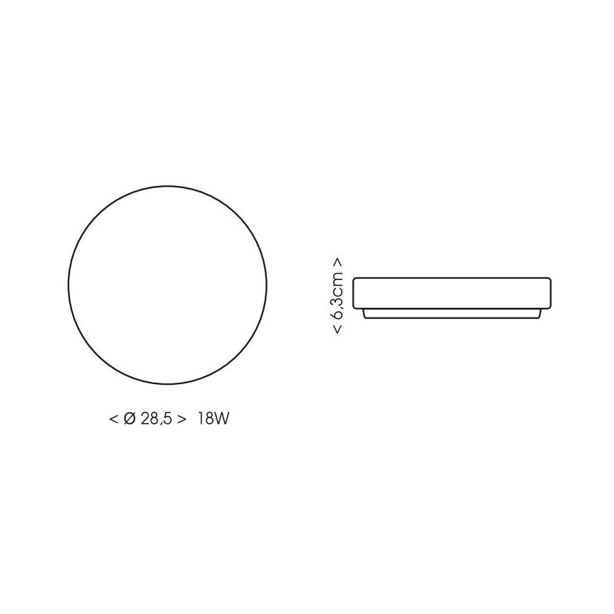 Iluminação de teto para casa de banho LED LIRA LED/18W/230V 4000K diâmetro 28,5 cm IP44