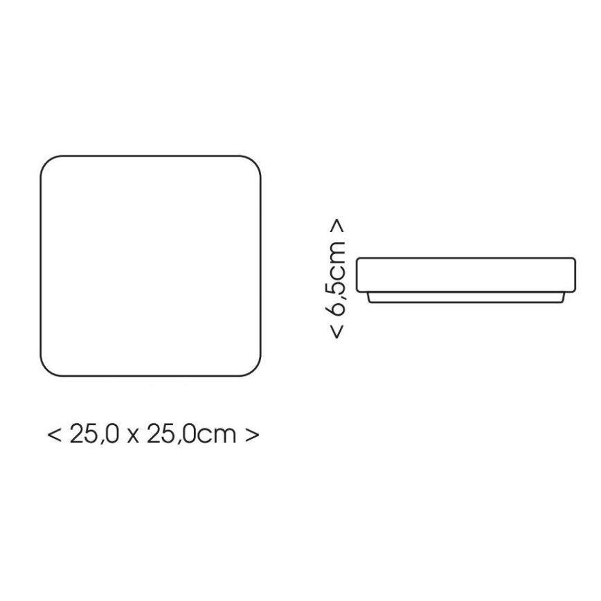 Iluminação de teto para casa de banho LED LUKY LED/12W/230V 4000K 25x25 cm IP44 branco