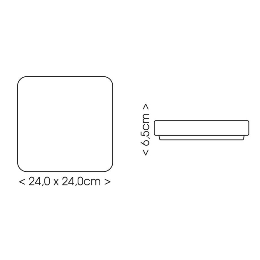 Iluminação de teto para casa de banho LED LUKY LED/12W/230V 4000K 24x24 cm IP44