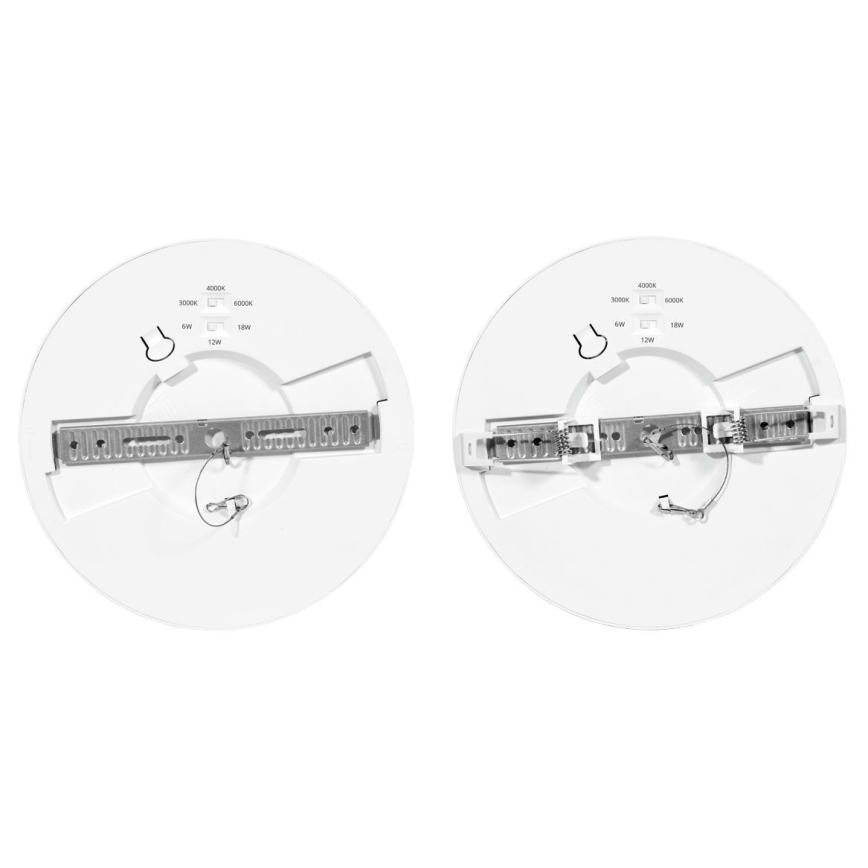 Foco de encastrar LED com regulação com sensor LEXA LED/6/12/18W/230V 3000/4000/6000K diâmetro 22,5 cm branco