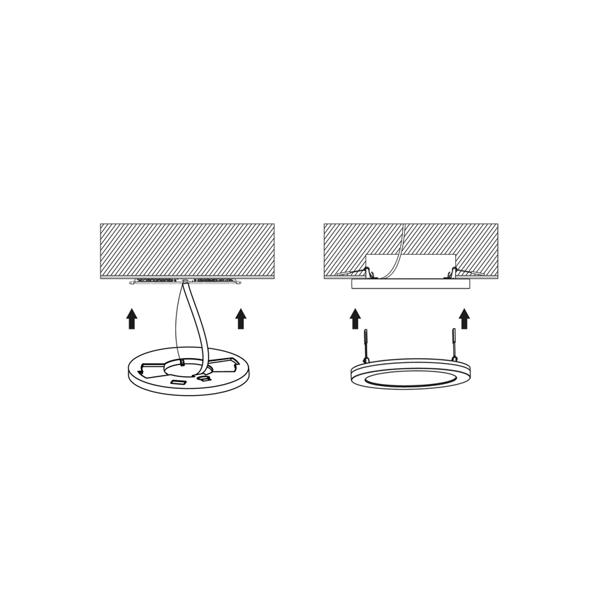 Foco de encastrar LED com regulação com sensor LEXA LED/6/12/18W/230V 3000/4000/6000K diâmetro 22,5 cm preto