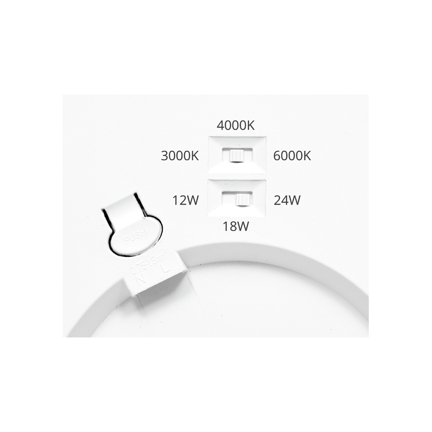Painel LED com regulação LEXA LED/12/18/24W/230V 3000/4000/6000K diâmetro 30 cm branco