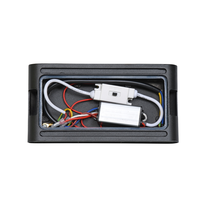 Iluminação de parede exterior LED BRICK 2xLED/6W/230V 3000/4000/6500K IP65 preto