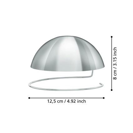 Eglo 11908 -  Tampa esférica decorativa para lâmpada G125 cromado brilhante