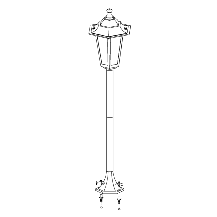 EGLO - Candeeiro de exterior 4 1xE27/60W/230V