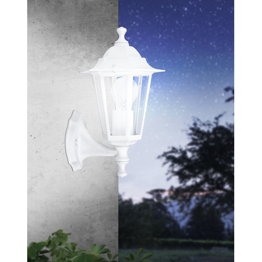 EGLO - Luz de parede de exterior 5 1xE27/60W branco