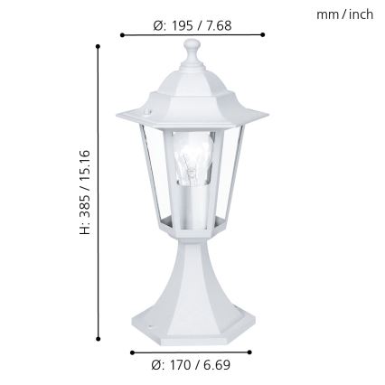 EGLO - Candeeiro de exterior 5 1xE27/60W