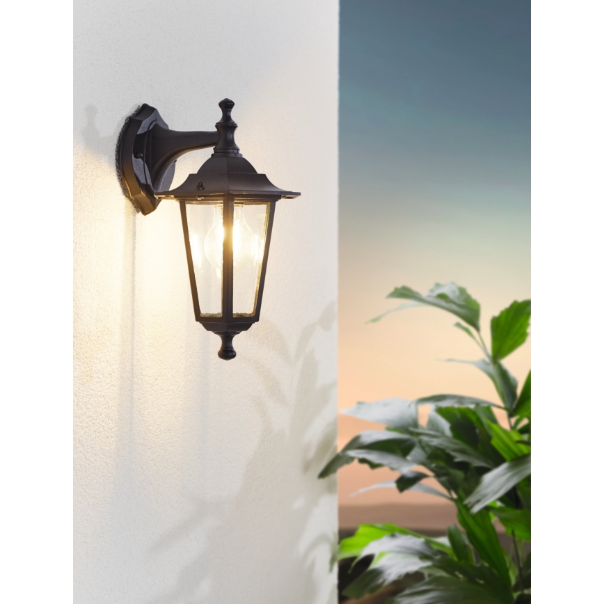 EGLO - Luz de parede de exterior 4 1xE27/60W preto antigo