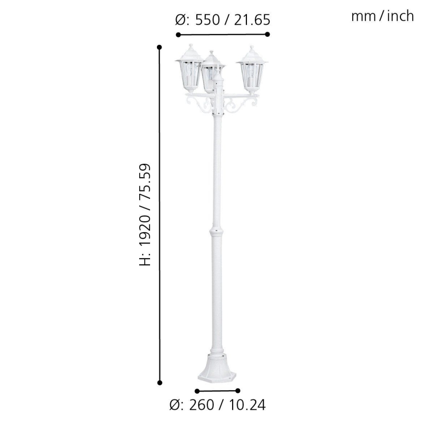 EGLO - Candeeiro de exterior 5 3xE27/60W/230V IP44