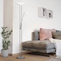 Eglo 25869 - Candeeiro de pé regulável BAYA 1xR7s/230W/230V + 1xG9/33W cromo mate