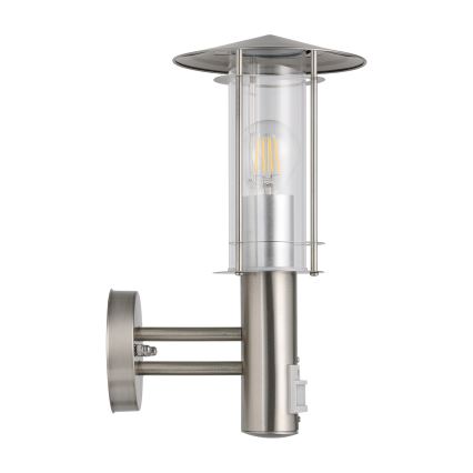 EGLO - Aplique de parede externo com sensor 1xE27/60W/230V IP44