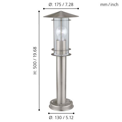 Eglo - Candeeiro de exterior 1xE27/60W/230V IP44
