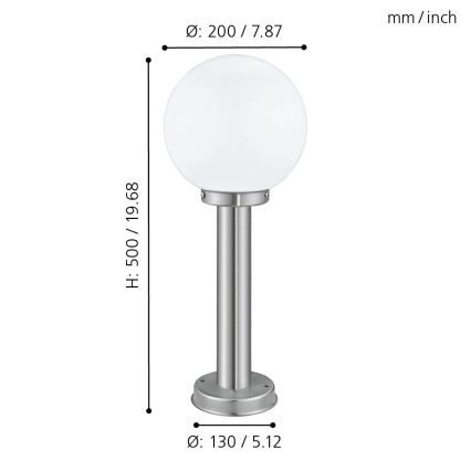 Eglo - Candeeiro de exterior 1xE27/60W/230V IP44