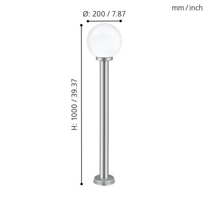 EGLO - Candeeiro de exterior 1xE27/60W IP44
