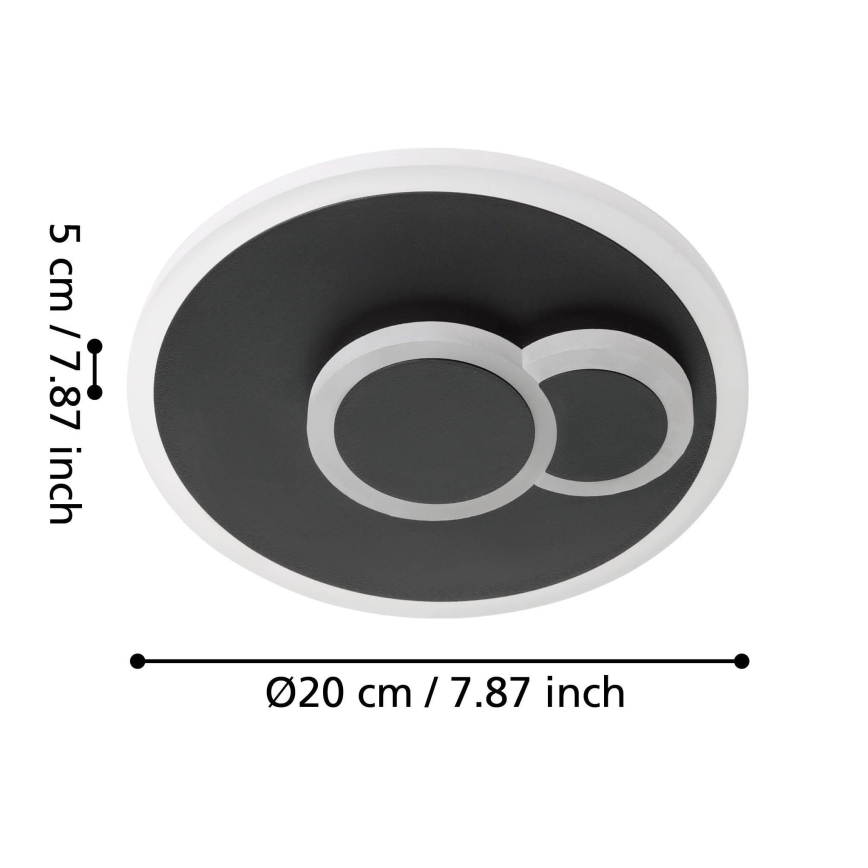 Eglo - Iluminação de teto LED LED/7,8W/230V d. 20 cm preto