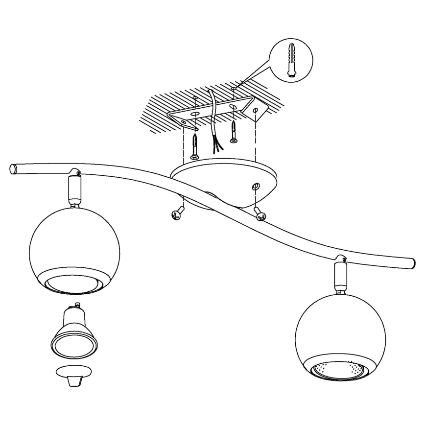 EGLO - Foco LED 2xGU10/3W LED